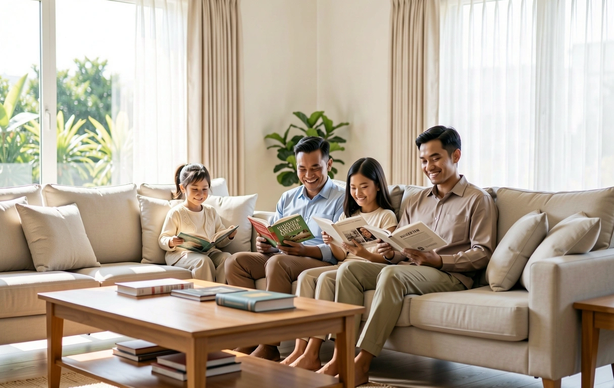 Kebahagiaan keluarga dengan mata sehat