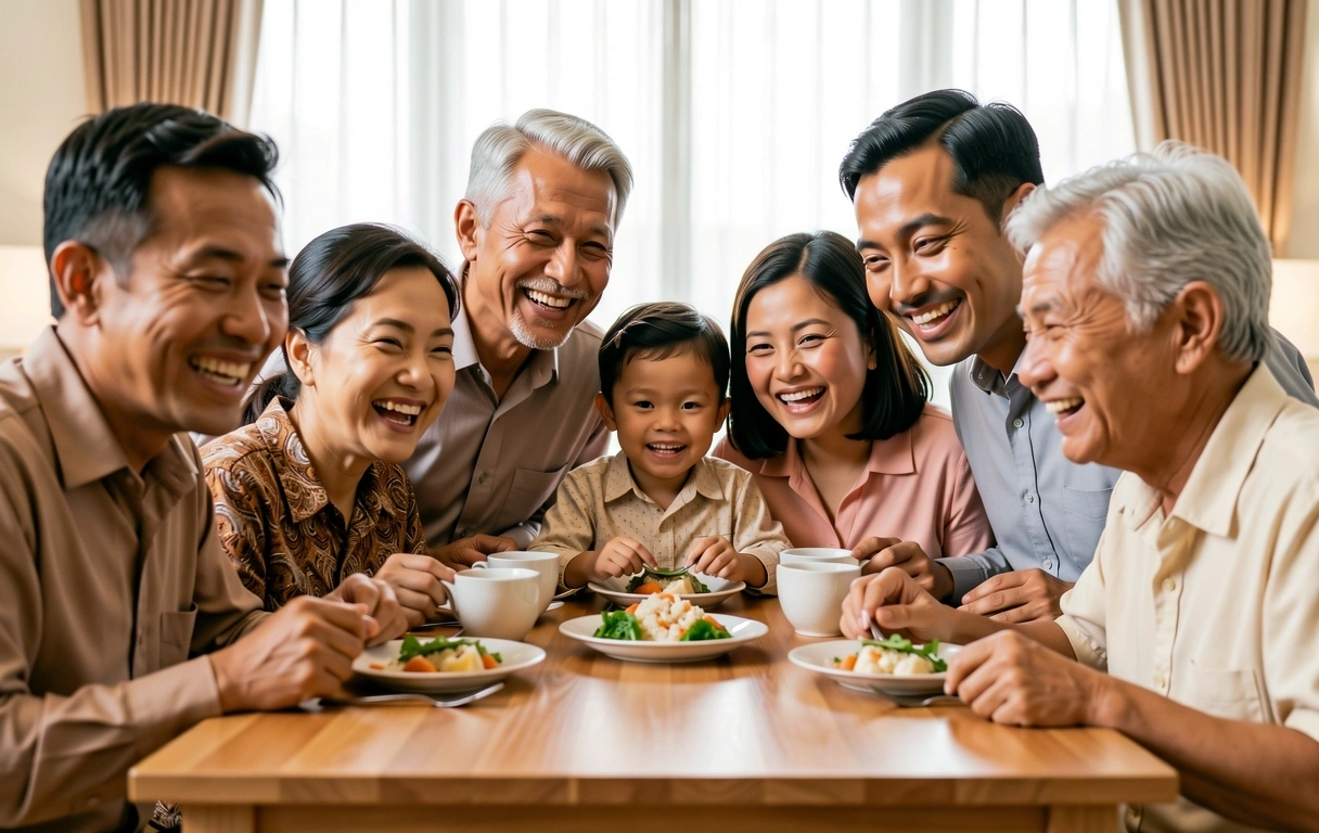 Kebahagiaan Keluarga dengan Penglihatan Jelas